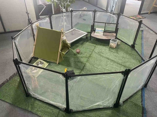 Настройка на заказ Luxury Acrylic Aluminum Detachable Pet Playpen Cat Kennel House Dog Fence Pen (Любимая акриловая алюминиевая ручка для домашних животных)