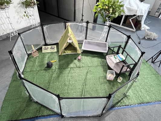 Настройка на заказ Luxury Acrylic Aluminum Detachable Pet Playpen Cat Kennel House Dog Fence Pen (Любимая акриловая алюминиевая ручка для домашних животных)